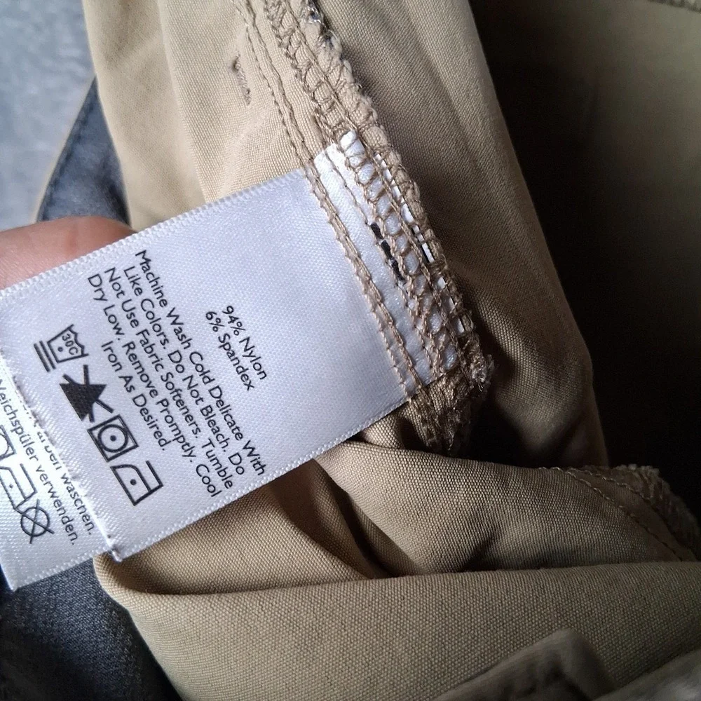 Eddie Bauer Rainer Cargo Pants Men Size 36x30 Khaki Mid-Rise Stretch UPF DWR
